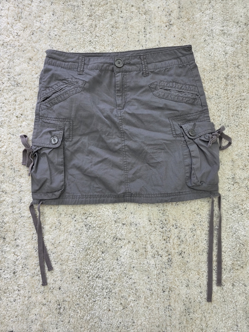 Prana Casual Cargo Pocket Mini Skirt in Taupe Size 6